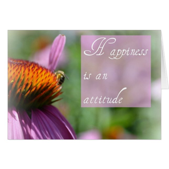 Happiness is an Attitude Card (Front Horizontal)