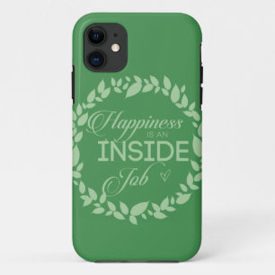 Happiness Is An Inside Job Green Wreath iPhone 11 Case