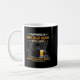 Happiness Is An Old Man With A Beer And A Newfound Coffee Mug