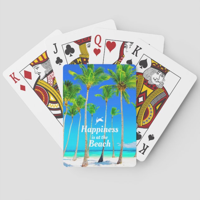 Happiness is at the Beach Playing Cards (Back)