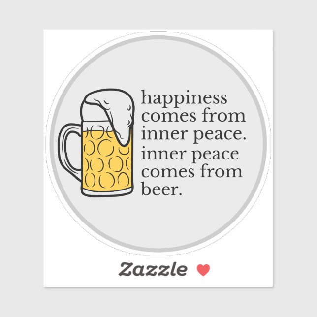 Happiness Is Beer Funny Quote Word Art   (Sheet)