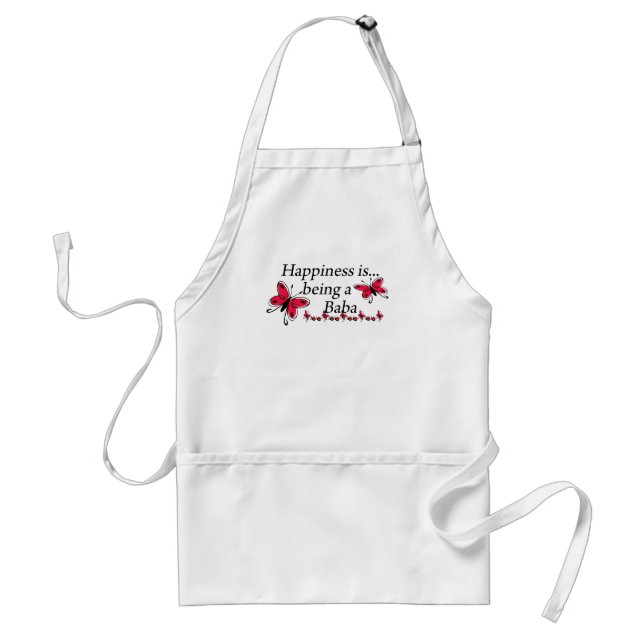 Happiness Is Being A Baba BUTTERFLY Standard Apron (Front)