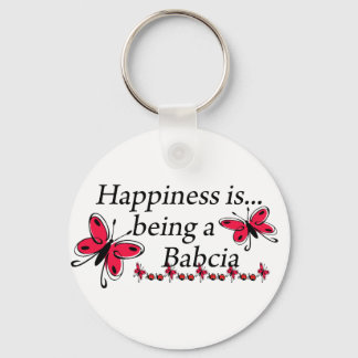 Happiness Is Being A Babcia BUTTERFLY Key Ring