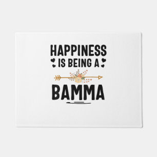 Happiness Is Being A Bamma Thanksgiving Christmas Doormat