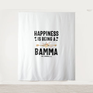 Happiness Is Being A Bamma Thanksgiving Christmas Tapestry