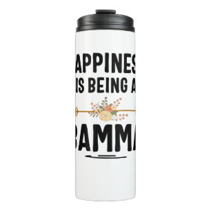 Happiness Is Being A Bamma Thanksgiving Christmas Thermal Tumbler