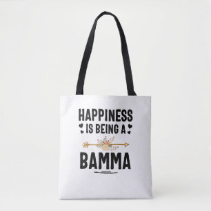 Happiness Is Being A Bamma Thanksgiving Christmas Tote Bag