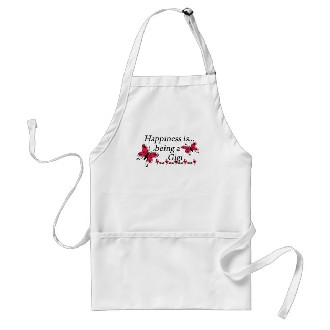 Happiness Is Being A Gigi BUTTERFLY Standard Apron (Front)