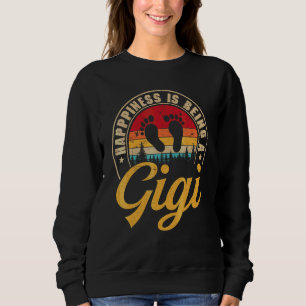Happiness Is Being A Gigi Women Vintage Decor Gran Sweatshirt