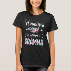 Happiness Is Being A Gramma Ever Women Floral Deco T-Shirt