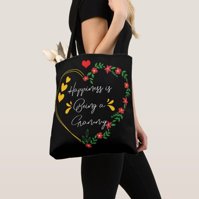 Happiness Is Being A Grammy Mother's Day Funny Tote Bag (Close Up)