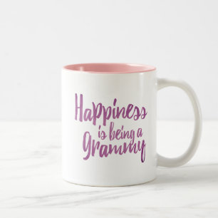 Happiness is being a Grammy Two-Tone Coffee Mug