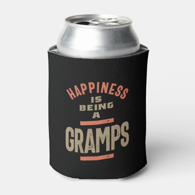 Happiness Is Being a Gramps | Grandfather Can Cooler (Can Front)