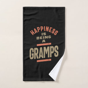 Happiness Is Being a Gramps   Grandfather Hand Towel