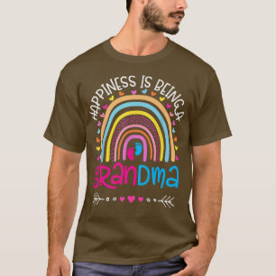 Happiness is being a grandma Rainbow mother's day T-Shirt
