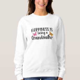 Happiness Is Being A Grandmother Butterfly Grandma Sweatshirt