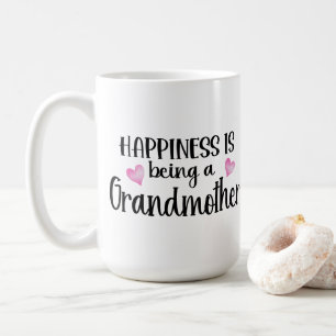 Happiness is Being a Grandmother Pregnancy Reveal Coffee Mug