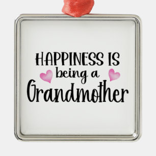 Happiness is Being a Grandmother Pregnancy Reveal Metal Tree Decoration