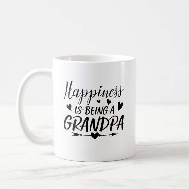 Happiness is Being a Grandpa Father's Day Coffee Mug (Left)