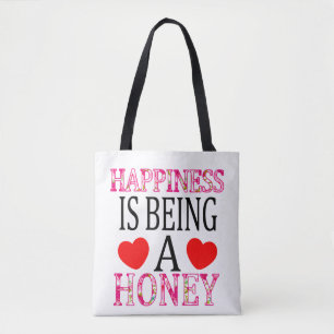 Happiness Is Being A Honey Floral Mimi Mother's  Tote Bag