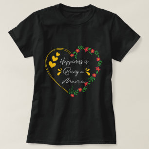 Happiness Is Being A Mama Birthday Gifts Cute Mum T-Shirt