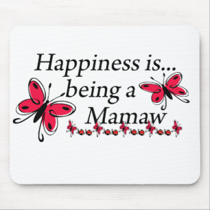Happiness Is Being A Mamaw BUTTERFLY Mouse Mat