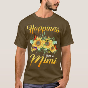 Happiness Is Being A Mimi Butterfly Sunflowers T-Shirt