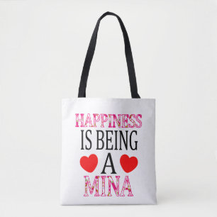 Happiness Is Being A Mina Floral Mimi Mother's Day Tote Bag
