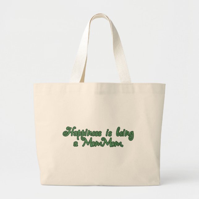 Happiness is being a MomMom Large Tote Bag (Front)