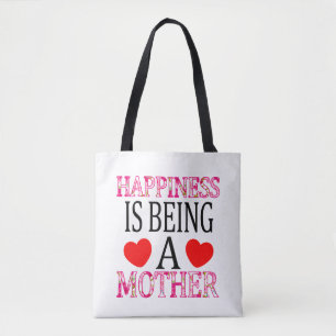 Happiness Is Being A Mother Floral Mimi Christmas Tote Bag
