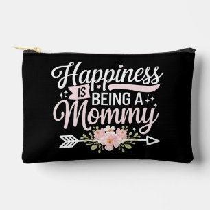 Happiness Is Being A Mummy Floral Mother’s Day Accessory Pouch