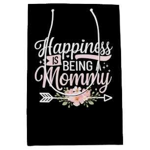 Happiness Is Being A Mummy Floral Mother’s Day Medium Gift Bag