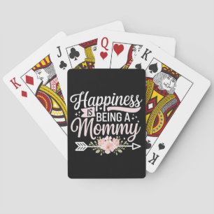 Happiness Is Being A Mummy Floral Mother’s Day Playing Cards