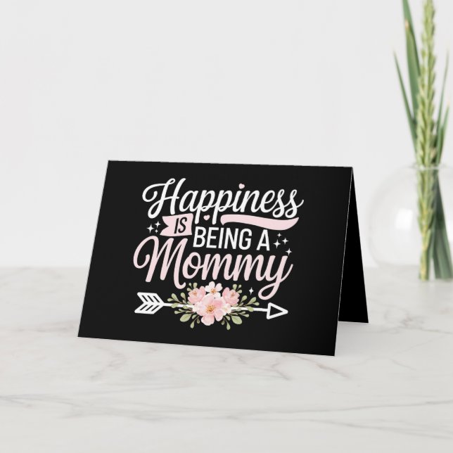 Happiness Is Being A Mummy Floral Mother’s Day Thank You Card (Front)