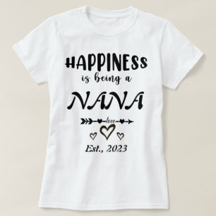 Happiness Is Being A Nana Granny Plus Size Grandma T-Shirt