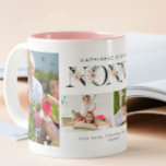 Happiness is Being a Nonna Blush Floral 4 Photo  Two-Tone Coffee Mug<br><div class="desc">Embrace the joy of cherished memories with our 'Happiness is Being a Nonna' Blush Floral 4 Photo mug. This beautifully crafted mug encapsulates the essence of grandmotherly love, adorned with delicate floral accents and space for four heartwarming photos. Whether sipping your favourite brew or simply basking in the warmth of...</div>