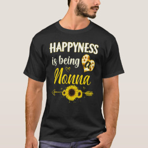 Happiness Is Being A Nonna Sunflower Grandma Mothe T-Shirt