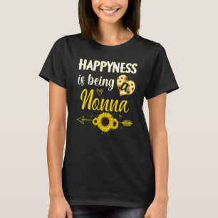 Happiness Is Being A Nonna Sunflower Grandma Mothe T-Shirt