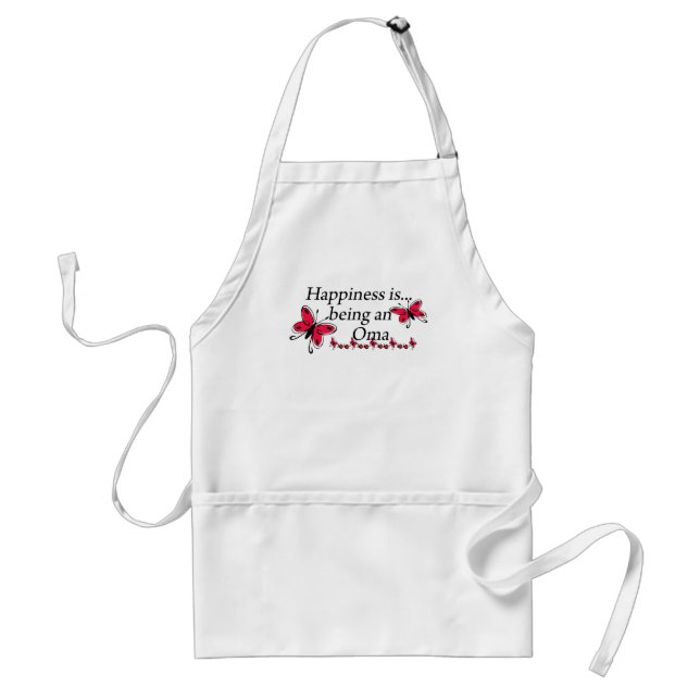 Happiness Is Being A Oma BUTTERFLY Standard Apron (Front)