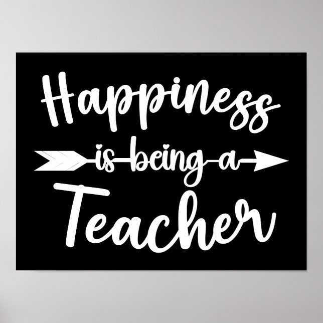 Happiness Is Being A Teacher Back To School   Poster (Front)