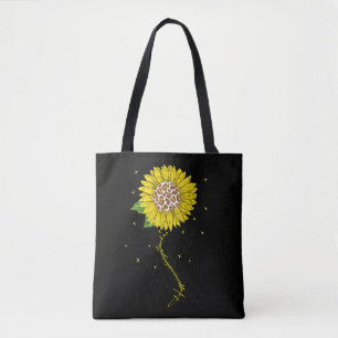 Happiness Is Being A Teacher Floral Mimi Christmas Tote Bag