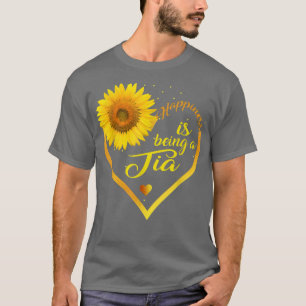 Happiness Is Being A Tia Sunflower Lover Grandma C T-Shirt