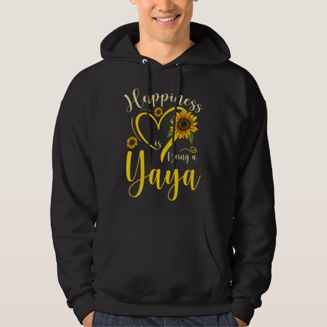 Happiness Is Being A Yaya Sunflower Mother's Day W Hoodie (Front)