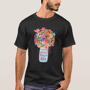 Happiness Is Being An Abi Flower Grandma Mother s  T-Shirt