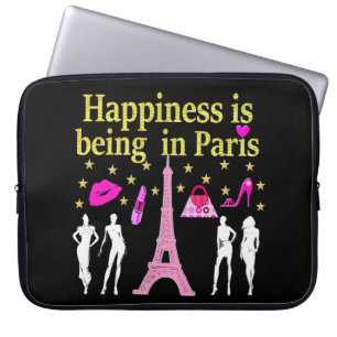 HAPPINESS IS BEING IN PARIS LAPTOP SLEEVE