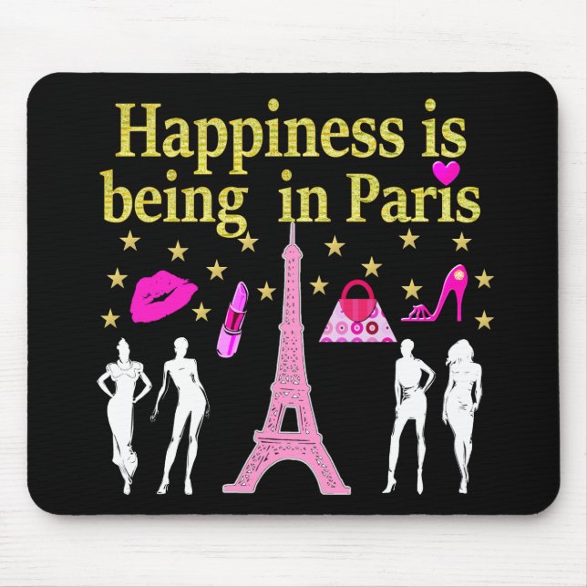 HAPPINESS IS BEING IN PARIS MOUSE MAT (Front)