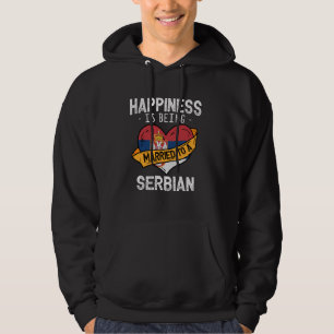 Happiness Is Being Married To A Serbian Wife Husba Hoodie
