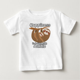 Happiness is Being with Auntie Sloth Baby T-Shirt