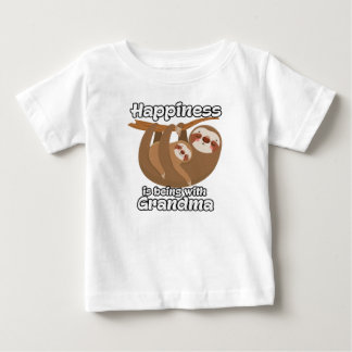 Happiness is Being with Grandma Sloth Baby T-Shirt