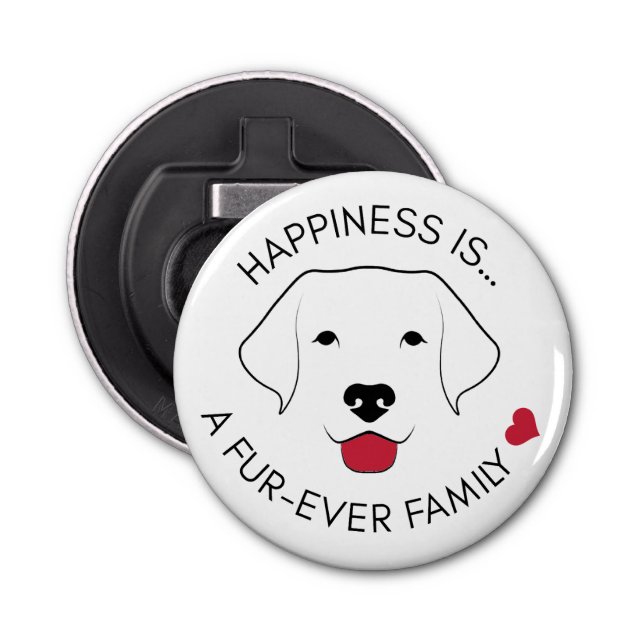 “Happiness Is…” Bottle Opener Magnet (Front)